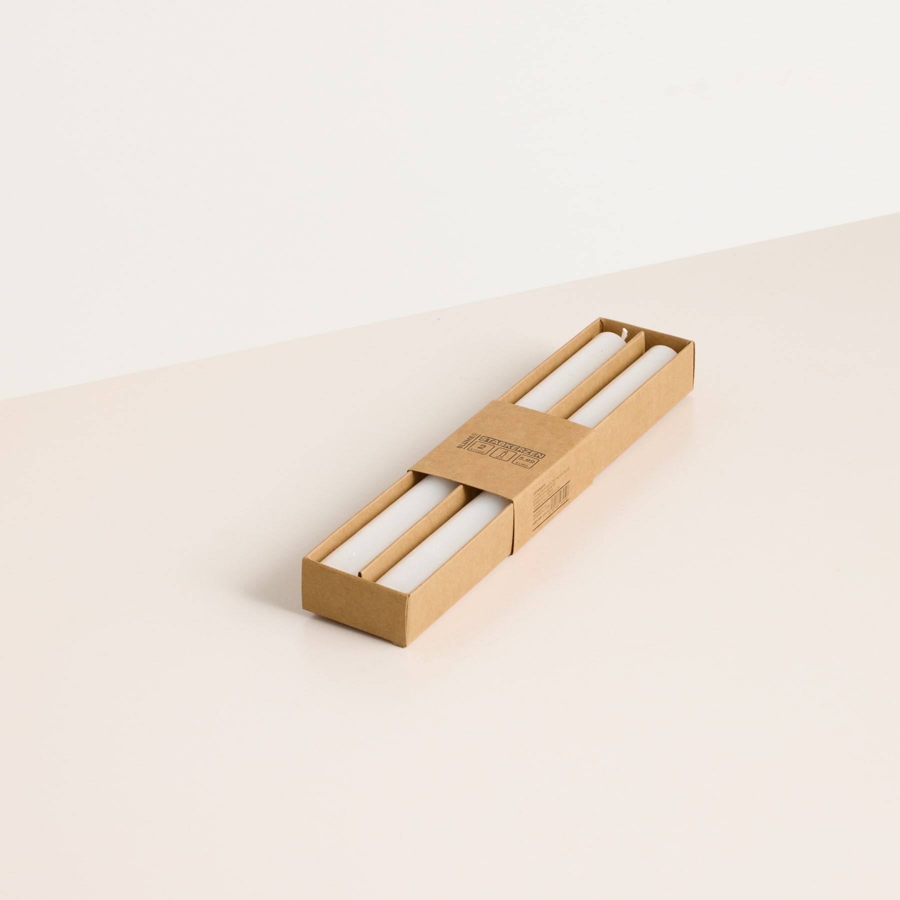 Stabkerze Weiß 2er-Set