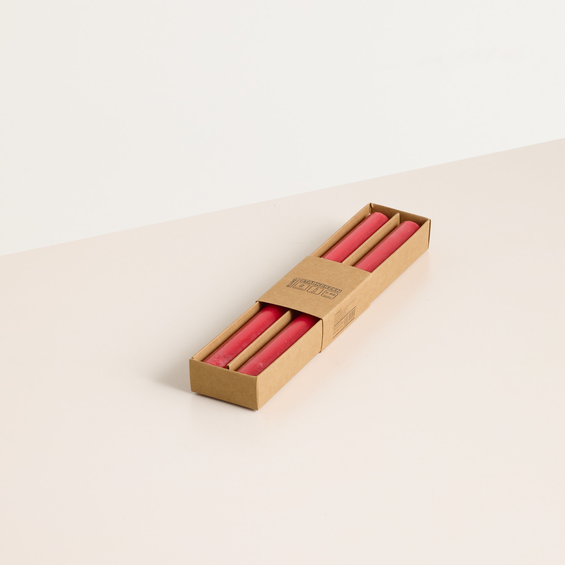Stabkerze Rot 2er-Set