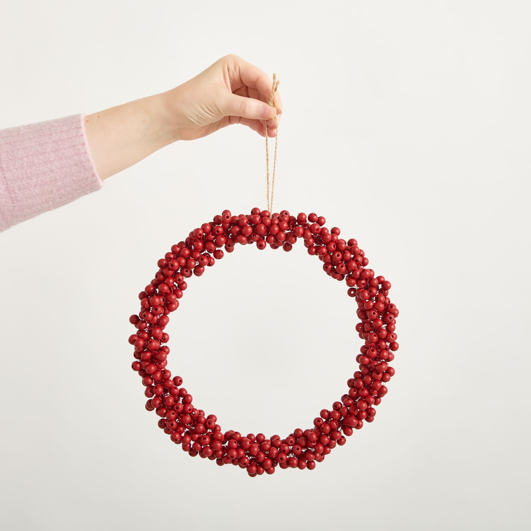 Deko Holzperlenkranz Rot
