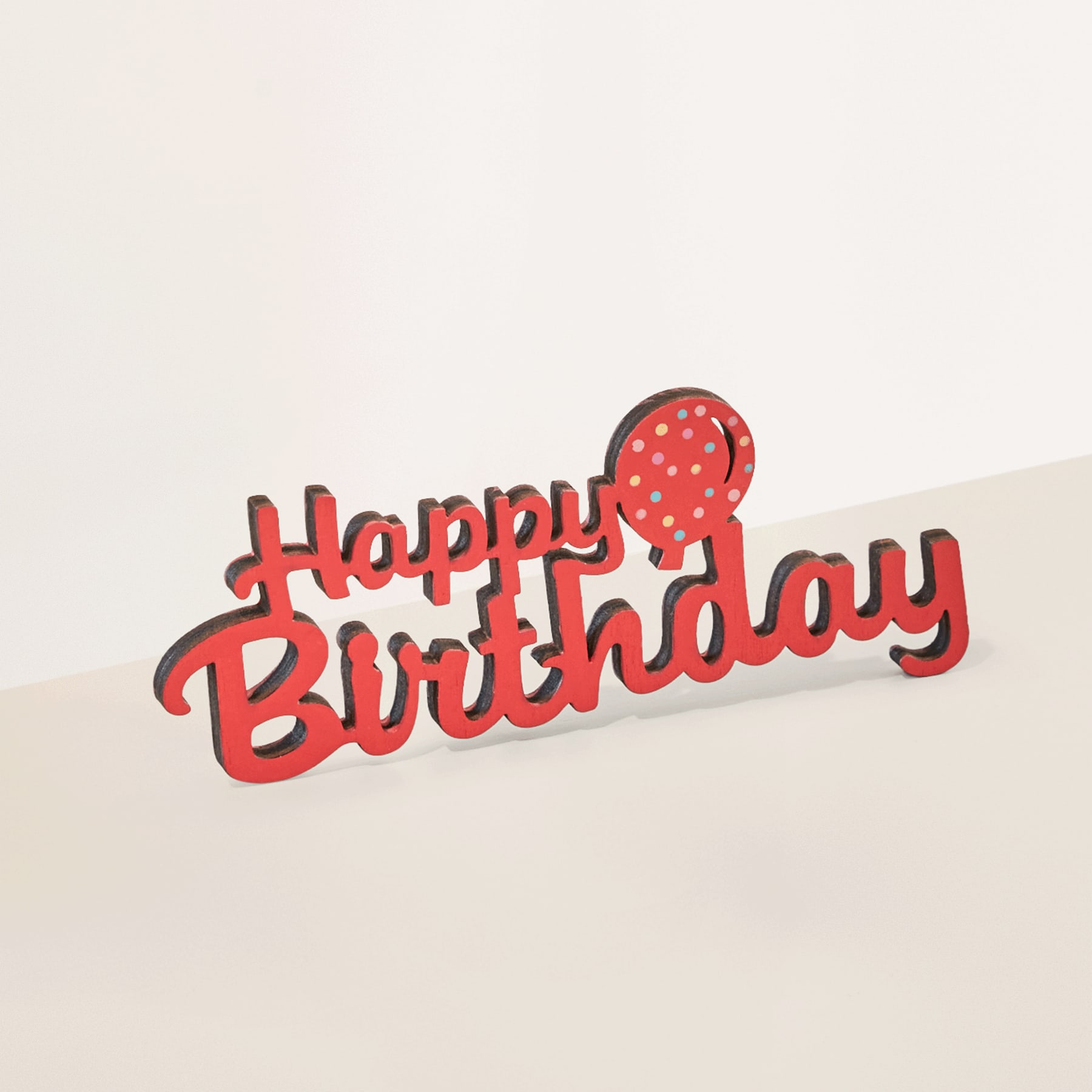 Happy Birthday Holzschriftzug Pink