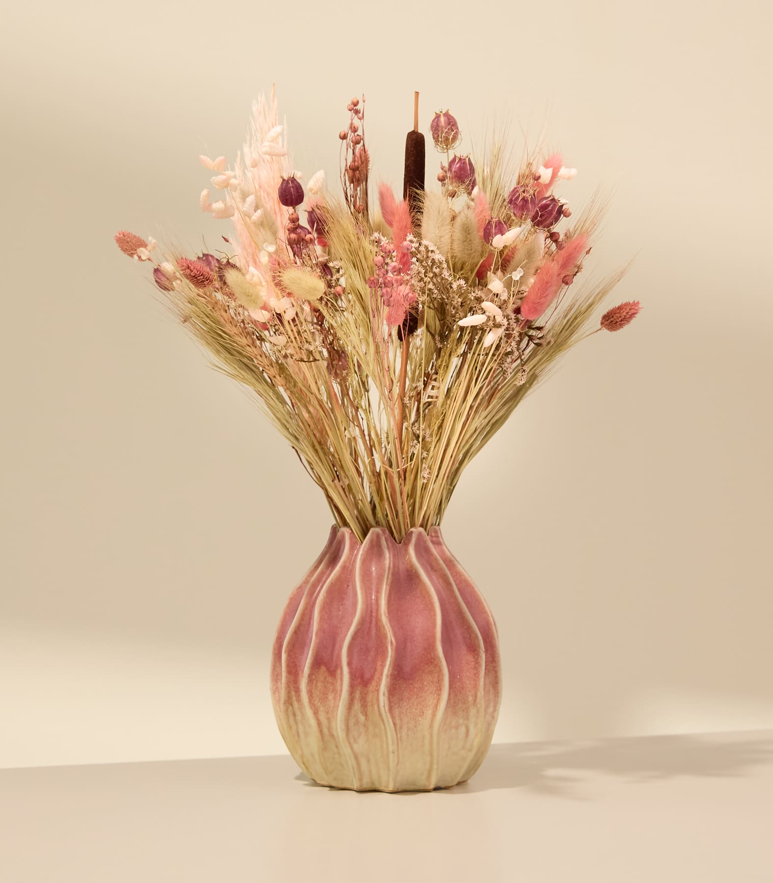 Trockenblumenstrauß Rosy Blaze
