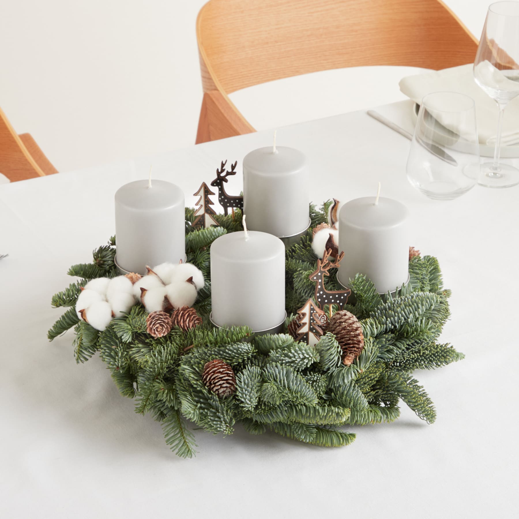 Adventskranz modern Winterpoesie