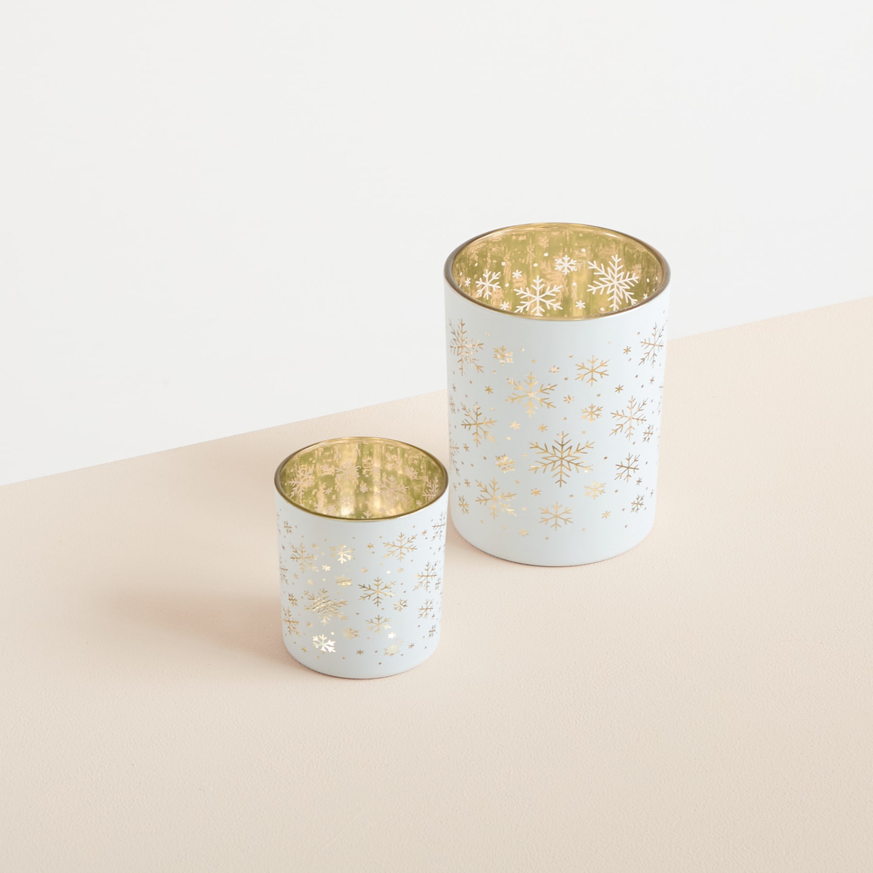 Weihnachtsgruß mit Windlichter-Set Snowlight