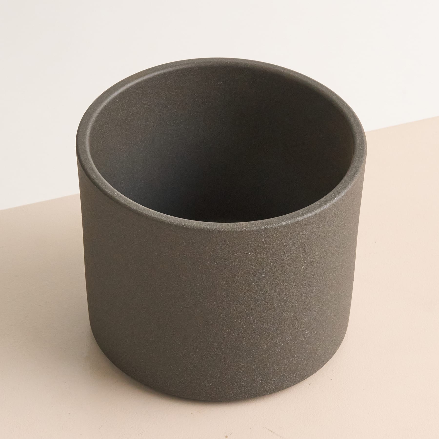 Keramik Übertopf Anthrazit - 15,5 cm 