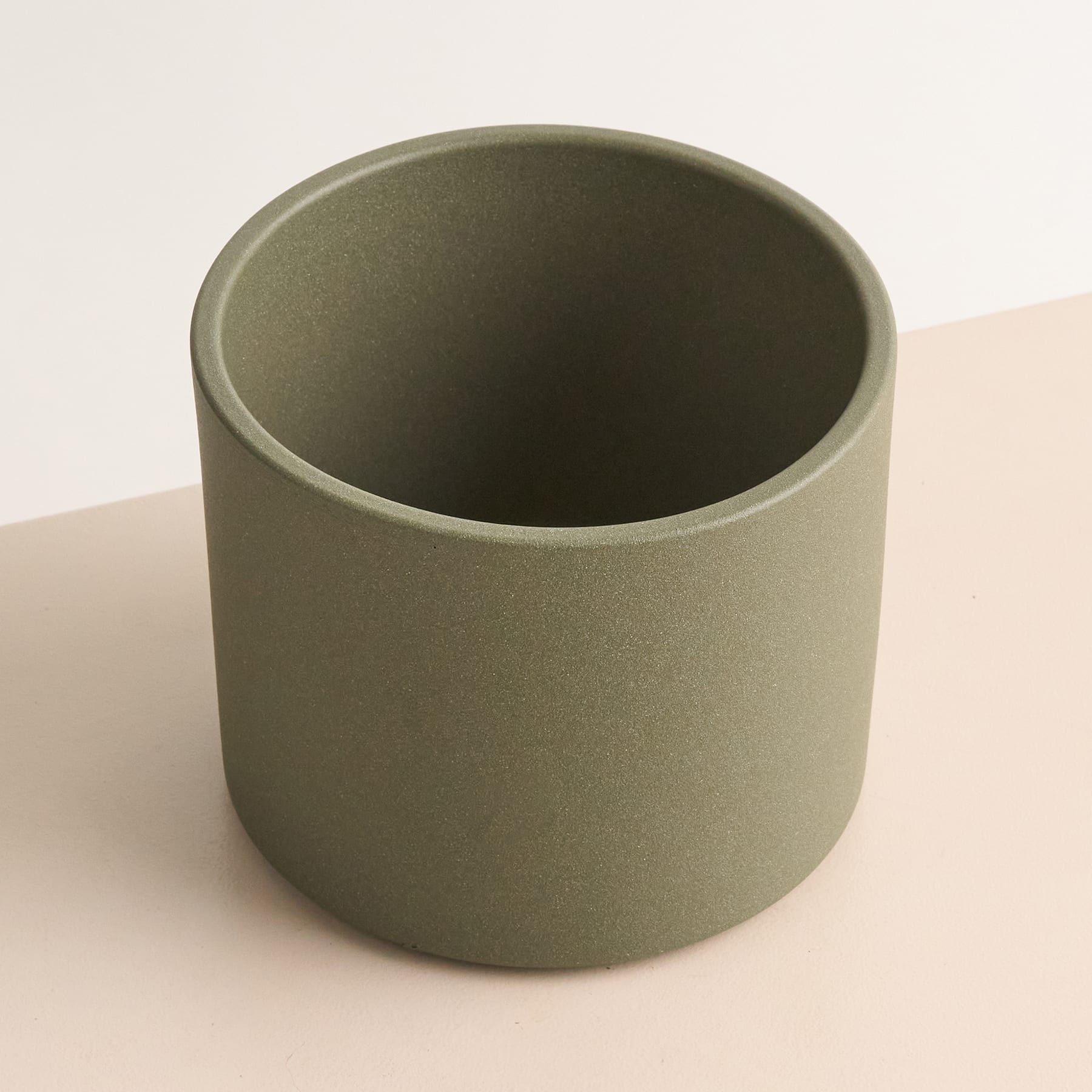 Keramik Übertopf Grün - 15,5 cm 