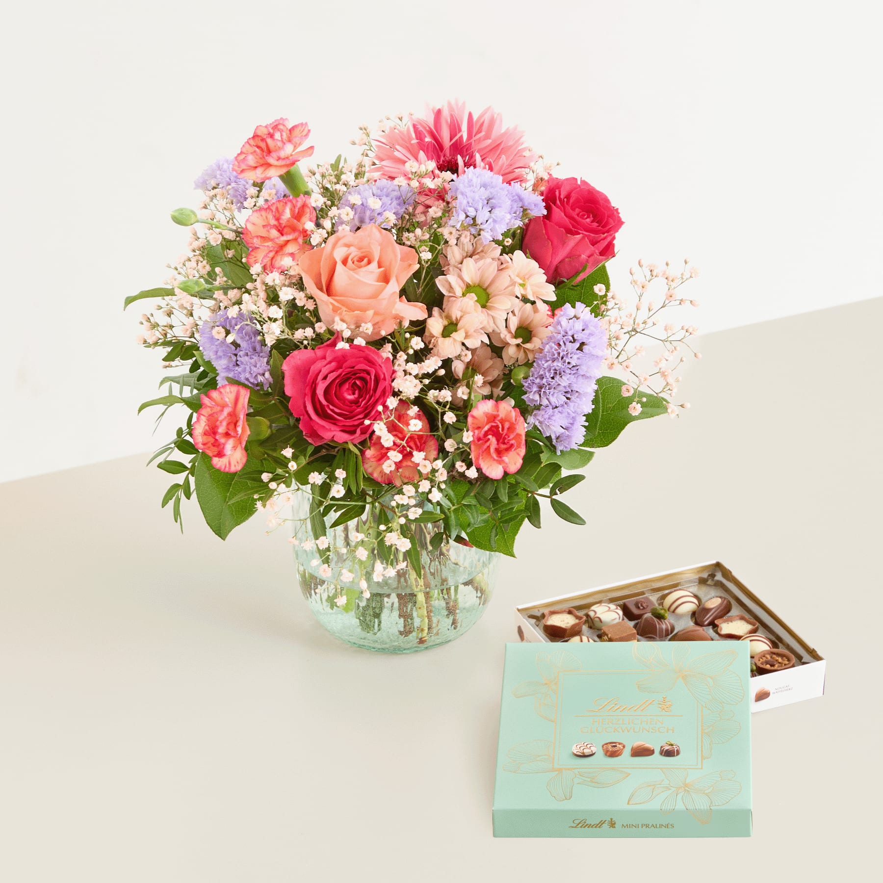 Frühling mit Lindt Pralinés Glückwunsch 100g