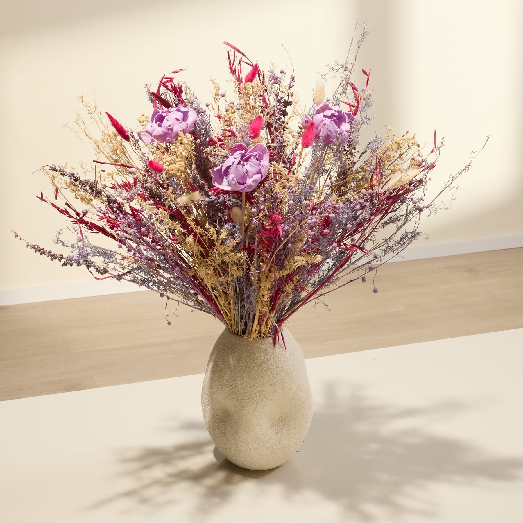 Trockenblumenstrauß Lila Romantik