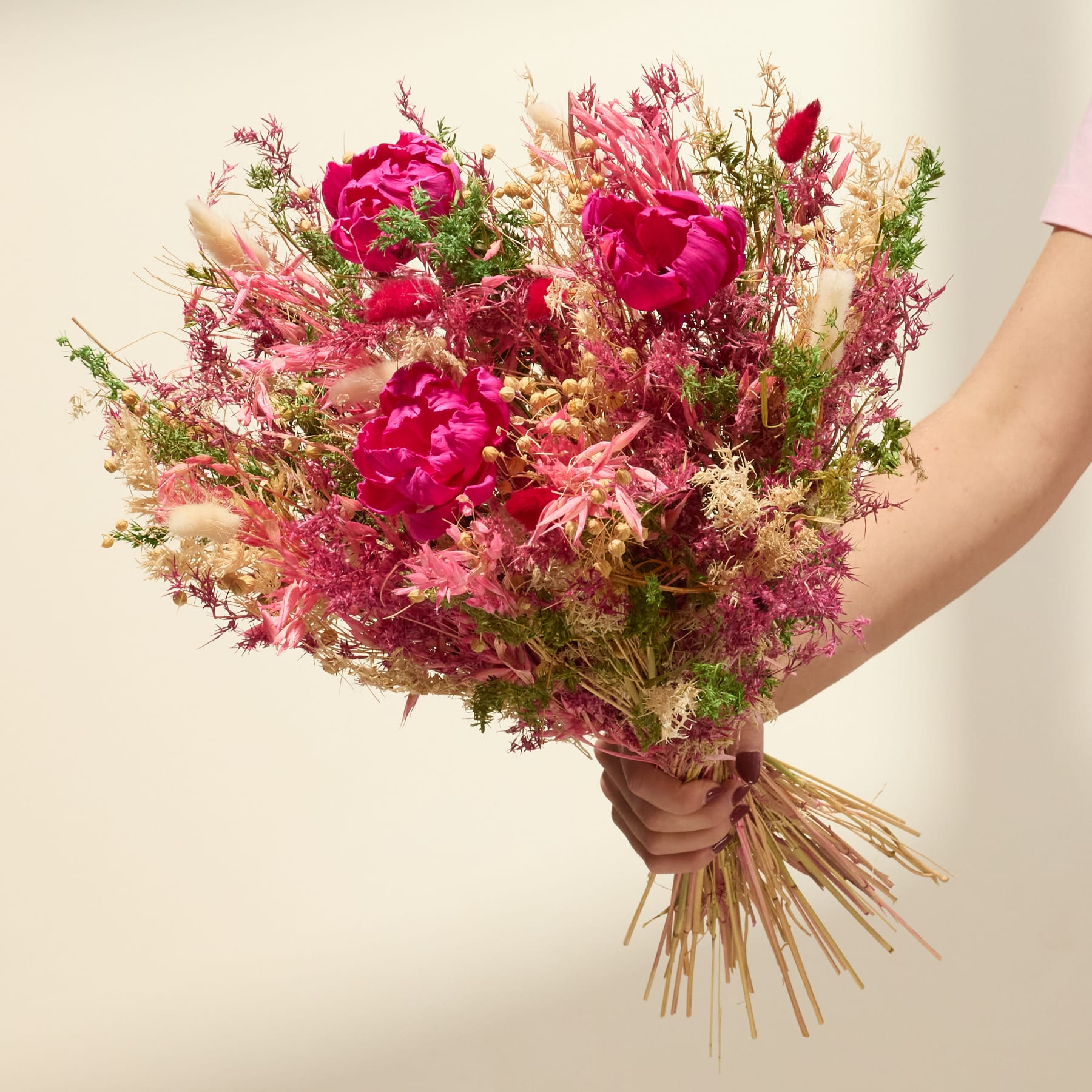 Trockenblumenstrauß Pink Deluxe