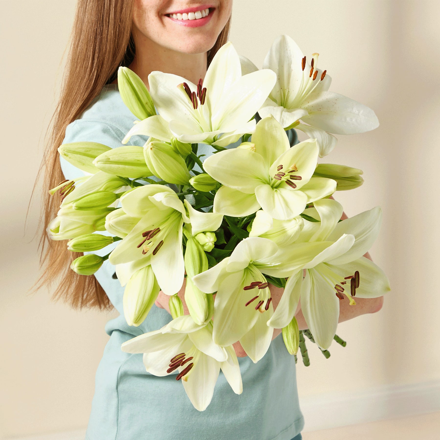 Weiße Lilien - 7 Stiele