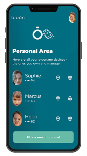 bluon app: dashboard