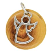 Halskjede oliven og sølv: engel