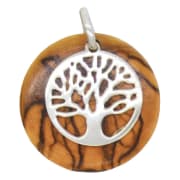 Halskjede oliven og sølv: Livets tre