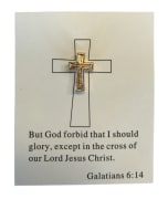 Pins kors relieff gullfarget