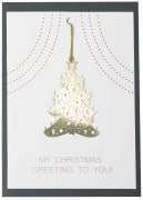 Kort med juletrepynt juletre