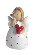 Engel Birgit med rødt hjerte 6,8 cm