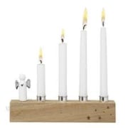 Adventsstake med engel sølv