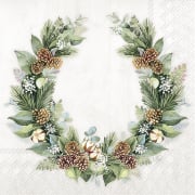 Servietter Cotton Wreath Cream lunsj