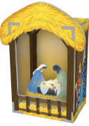 3D pop up diorama julekrybbe