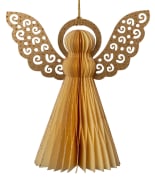 Papirengel beige m/gull 12 cm