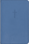 Bibel 2024 medium blått skinn med register – nynorsk