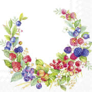 Servietter Summer Berries Wreath lunsj