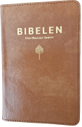 Bibelen Den hellige skrift liten kunstskinn sandfarget - bokmål