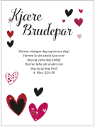 Bryllupskort: Kjære brudepar m/velsignelsen 