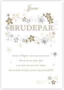 Bryllupskort: Kjære brudepar m/blomster
