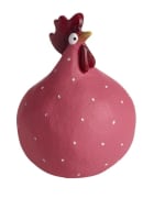 Høne rund kirsebærrød 9,6 cm