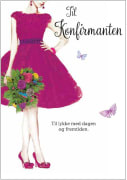Konfirmasjonskort: Til lykke - jente