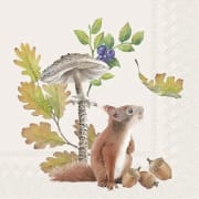 Servietter Fall Squirrel kaffe