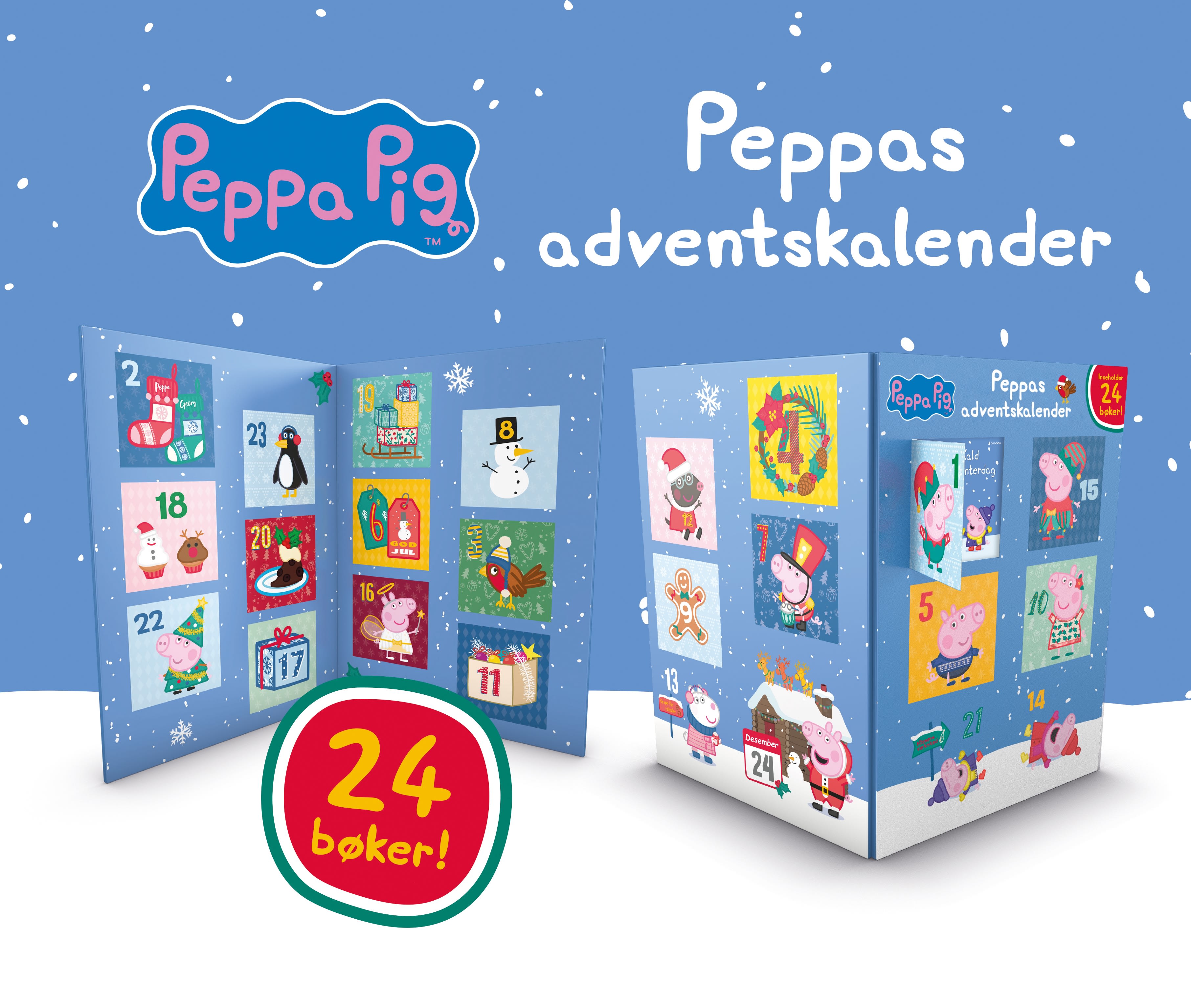 Peppa Pig Adventskalender. 24 Büchlein aus stabiler Pappe mit