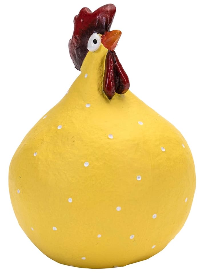 Høne rund gul 9,6 cm Bok & Media