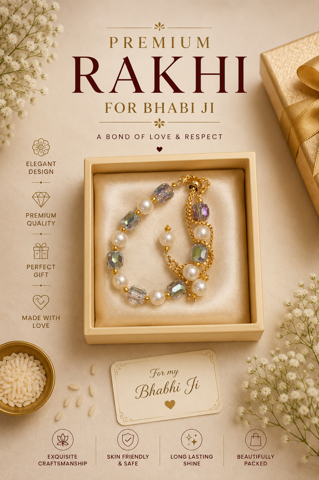 Premium rakhi for BHABHI JI