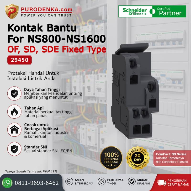 SCHNEIDER Kontak Bantu Auxiliary OF SD SDE 29450
