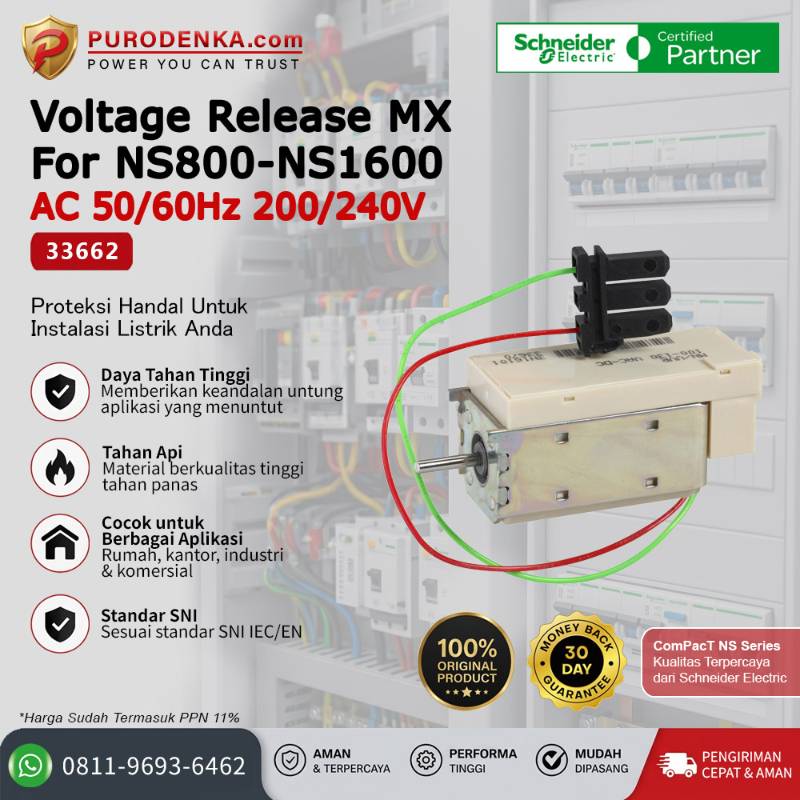 SCHNEIDER Shun Trip MX 200-250V AC/DC 33662