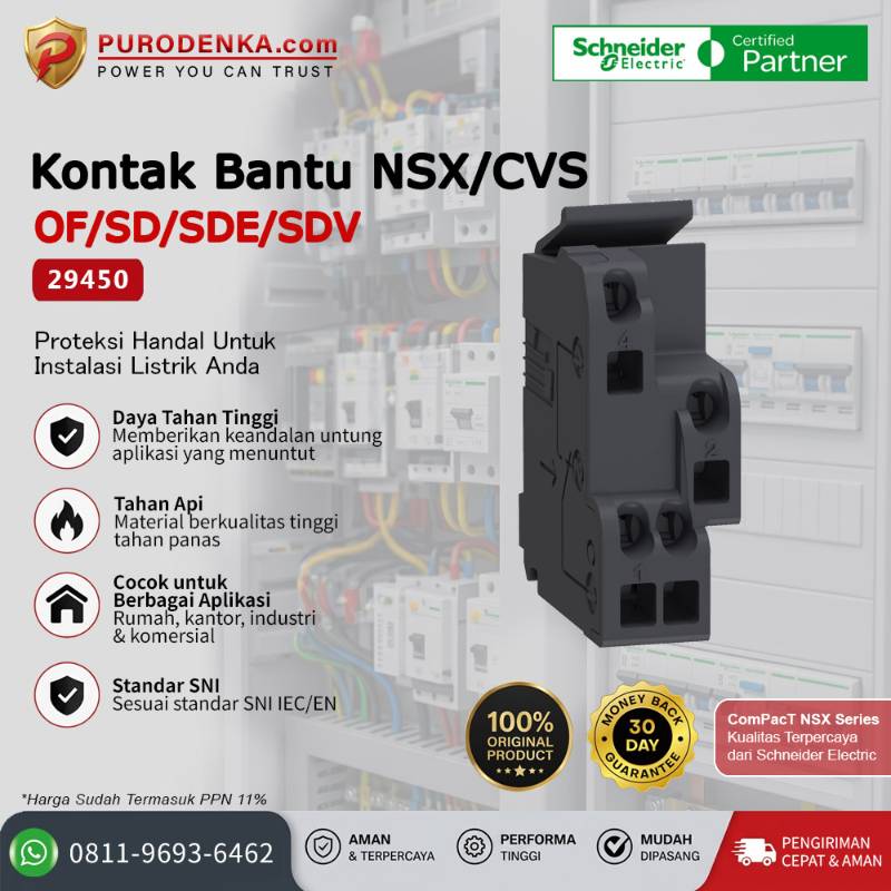 SCHNEIDER Kontak Bantu Auxiliary NSX & CVS OF SD SDE SDV 29450