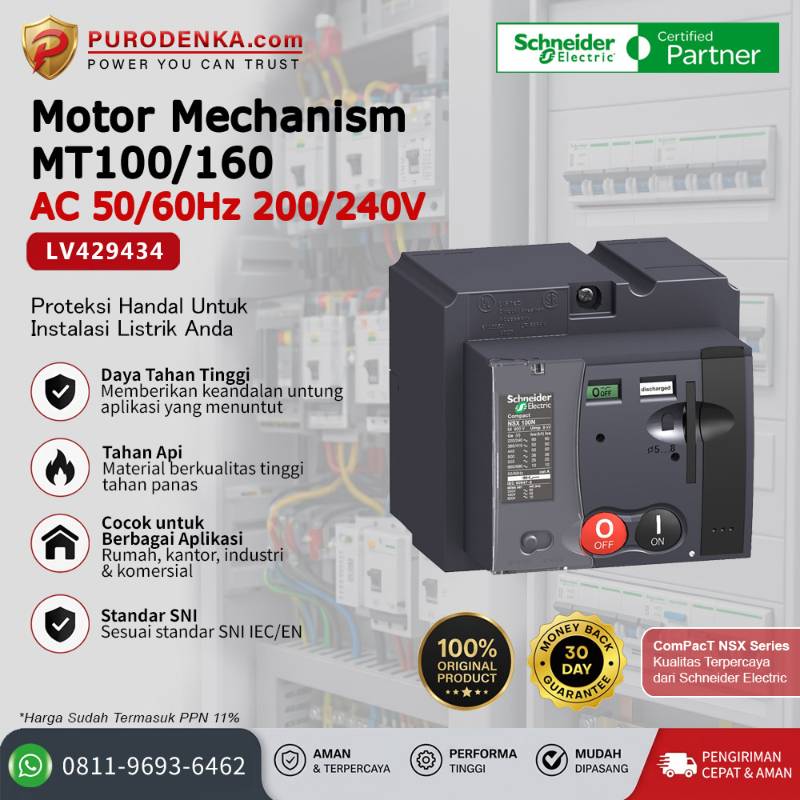 SCHNEIDER Motor Mechanism MT100/160 200/240V AC LV429434