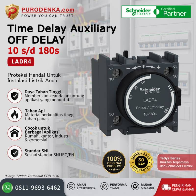 SCHNEIDER Time Delay Auxiliary OFF DELAY LADR4