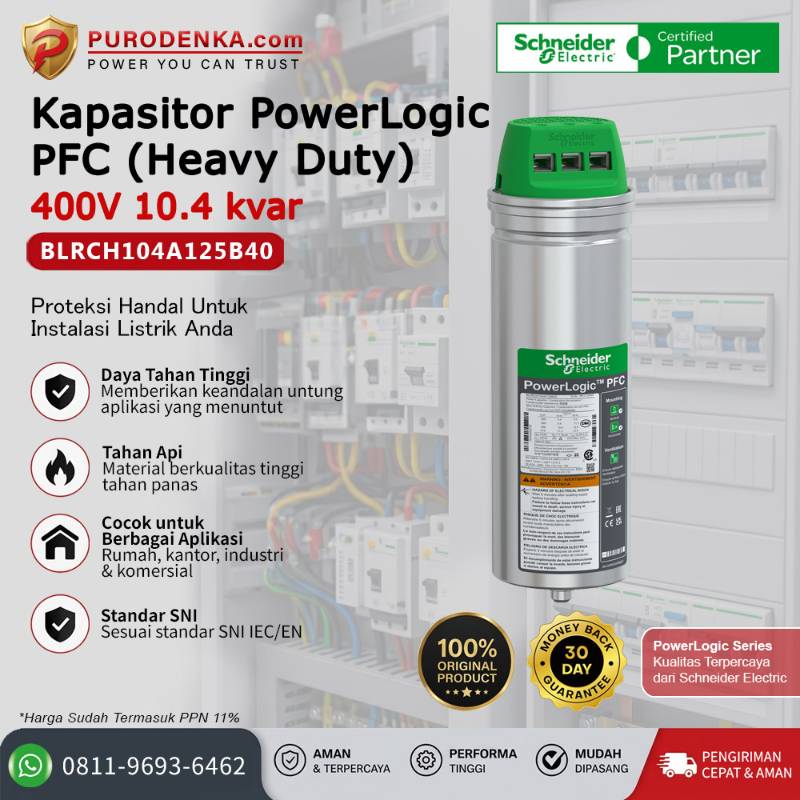 SCHNEIDER Kapasitor PowerLogic PFC (Heavy Duty) 400V 10.4 kvar BLRCH104A125B40
