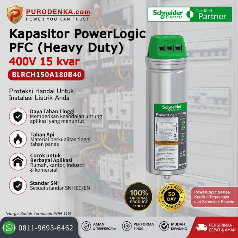 SCHNEIDER Kapasitor PowerLogic PFC (Heavy Duty) 400V 15 kvar BLRCH150A180B40