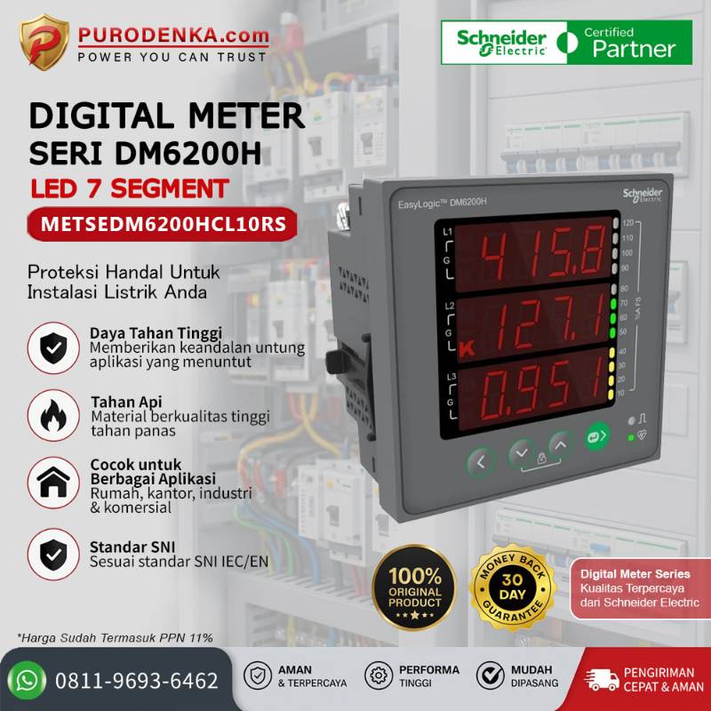 SCHNEIDER Digital Meter Seri DM6200H LED 7 Segment METSEDM6200HCL10RS