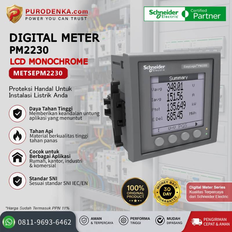 SCHNEIDER Digital Power Meter PM2230METSEPM2230