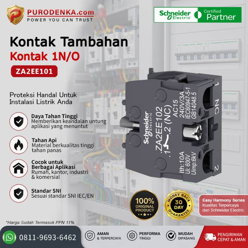 SCHNEIDER Kontak Tambahan Kontak 1 N/O ZA2EE101