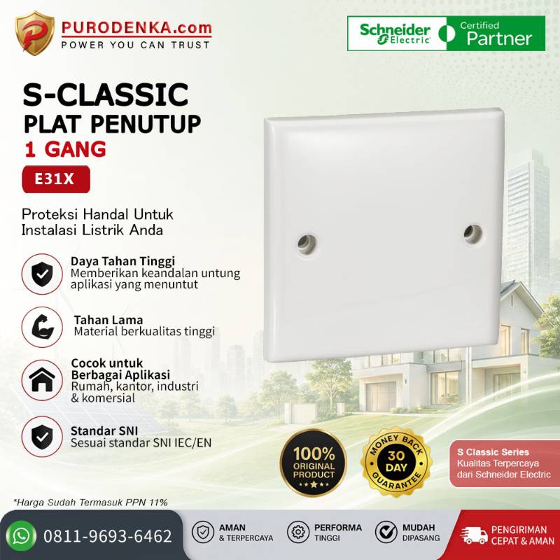 SCHNEIDER S-Classic Plat Penutup 1 Gang E31X
