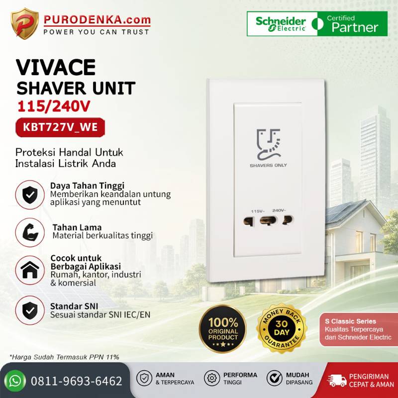 SCHNEIDER Vivace Shaver Unit 115/240V KBT727V_WE