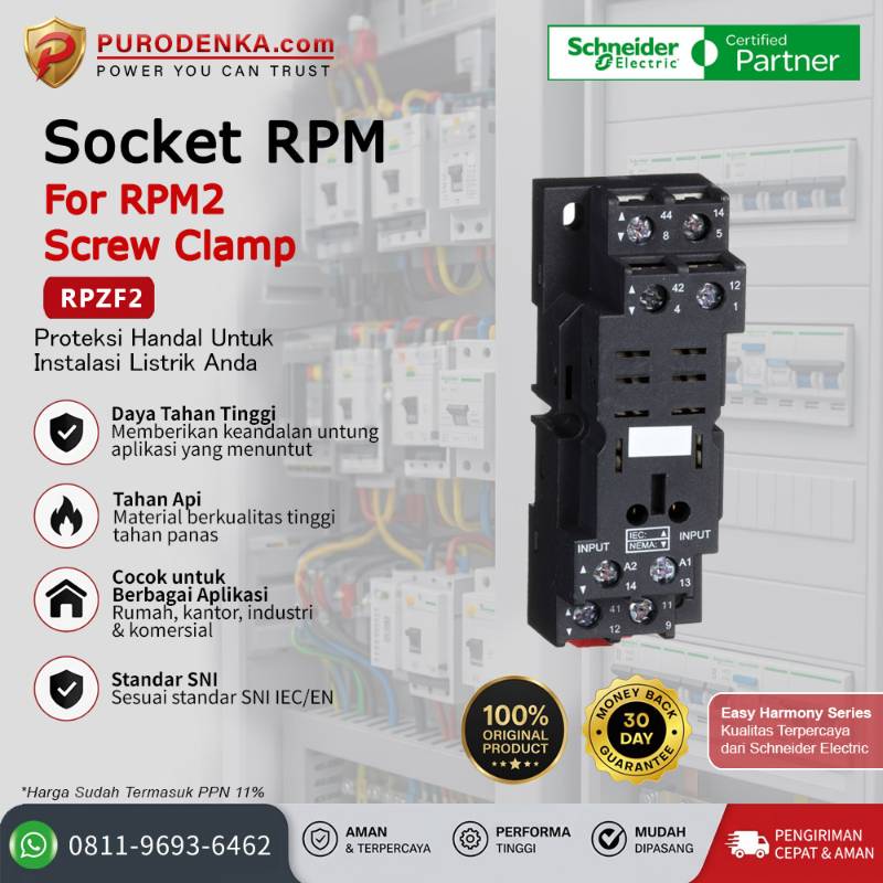 SCHNEIDER Socket RPM for RPM2 Screw Clamp RPZF2
