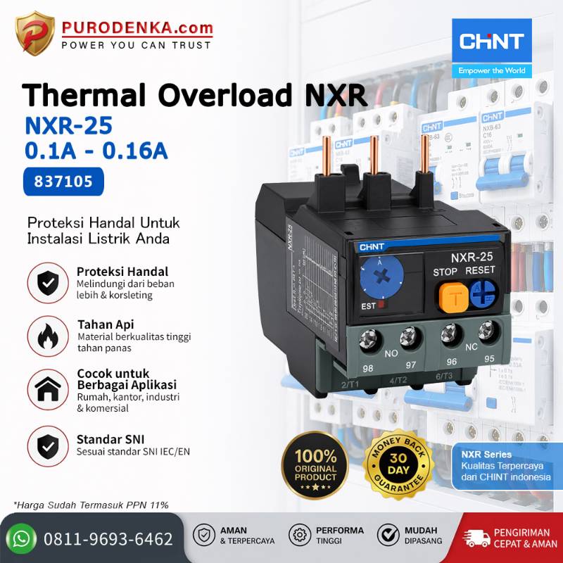 CHINT Thermal Overload NXR-25 0.1-0.16A 837105