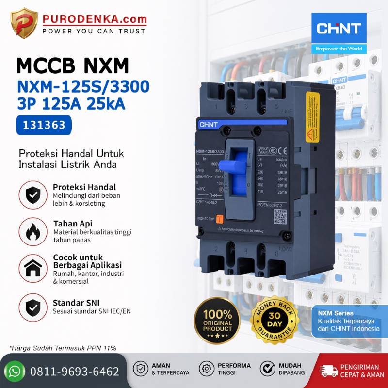 CHINT MCCB NXM-125S/3300 3P 125A 25kA 131363