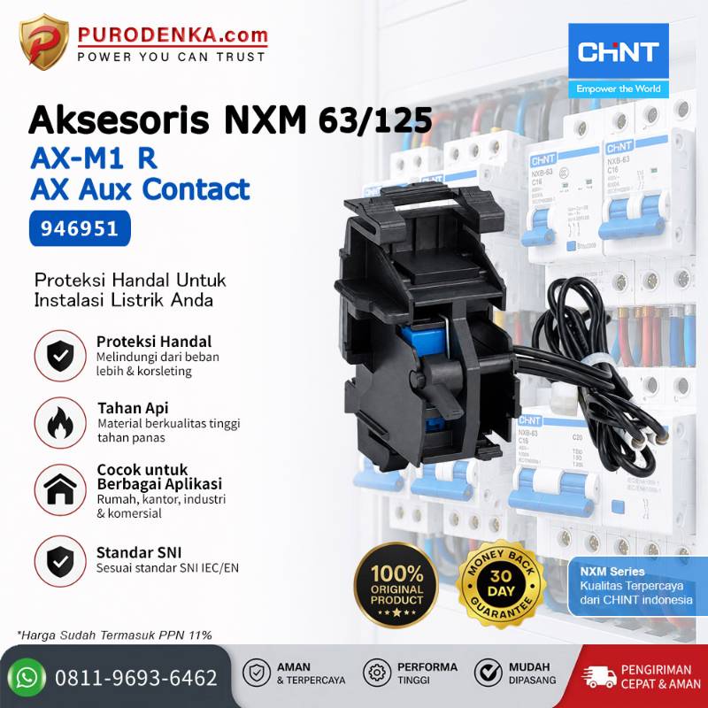 CHINT Aksesoris NXM 63/125 AX-M1 R AX Aux Contact 946951